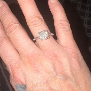 Elegant Silver Diamond Ring